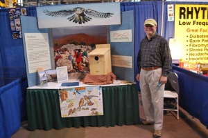 Hawk Mountain Volunteer Lyle Russell at the Farm Show